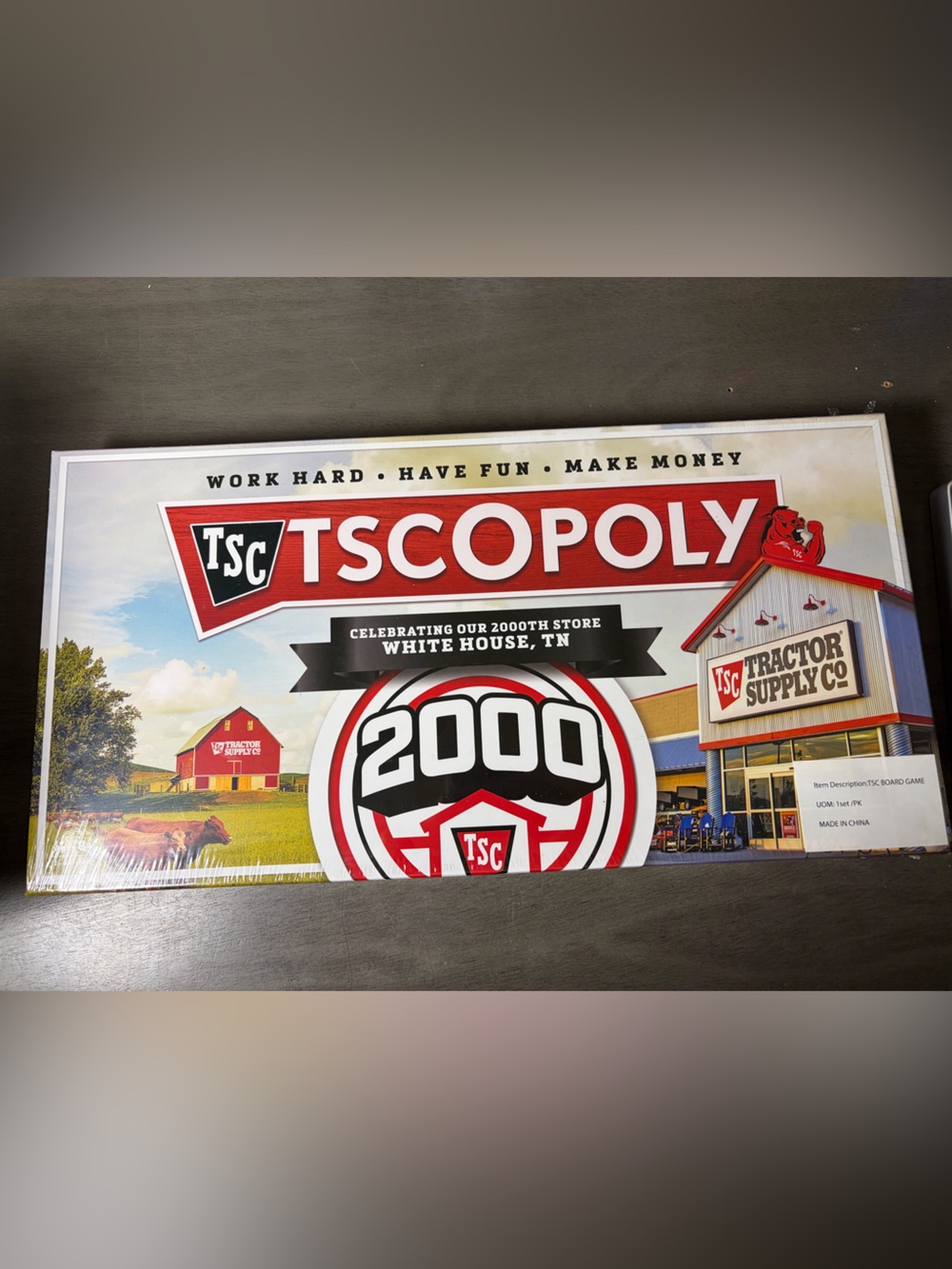 opoly Board Game - Red and White Party Game by